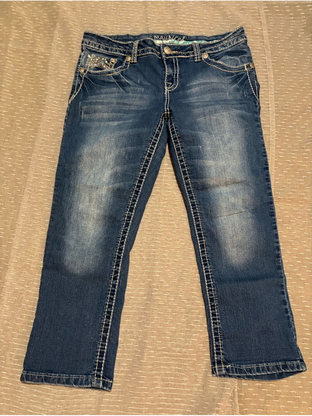 Maurices Blue Washed Ankle Jeans #2028
